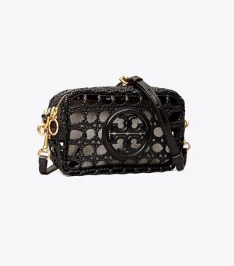 Borsa mini Perry Bombé intrecciata