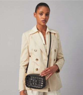 Borsa mini Perry Bombé intrecciata