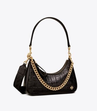 Borsa piccola a mezzaluna 151 Mercer in vernice trapuntata