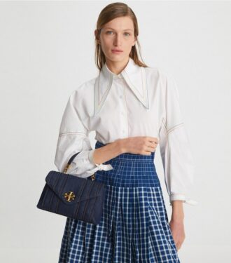 Borsa piccola in denim trapuntato Kira