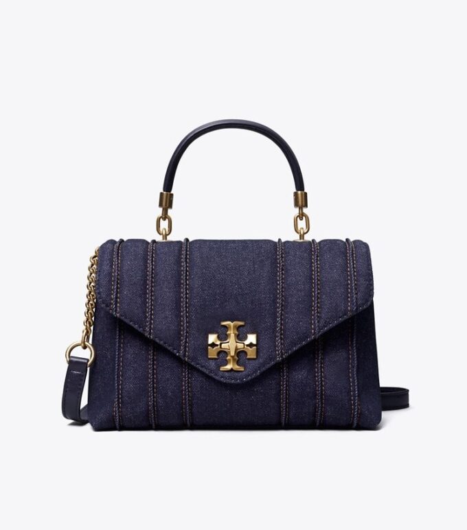 Borsa piccola in denim trapuntato Kira