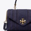 Borsa piccola in denim trapuntato Kira