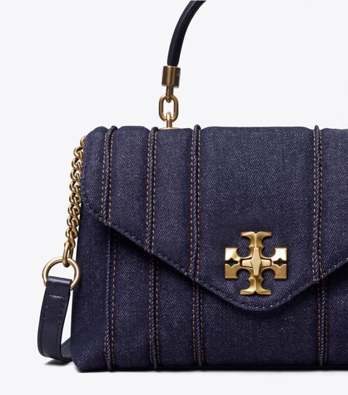 Borsa piccola in denim trapuntato Kira