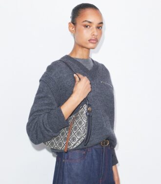 Borsa Romy Half Moon con T Monogram