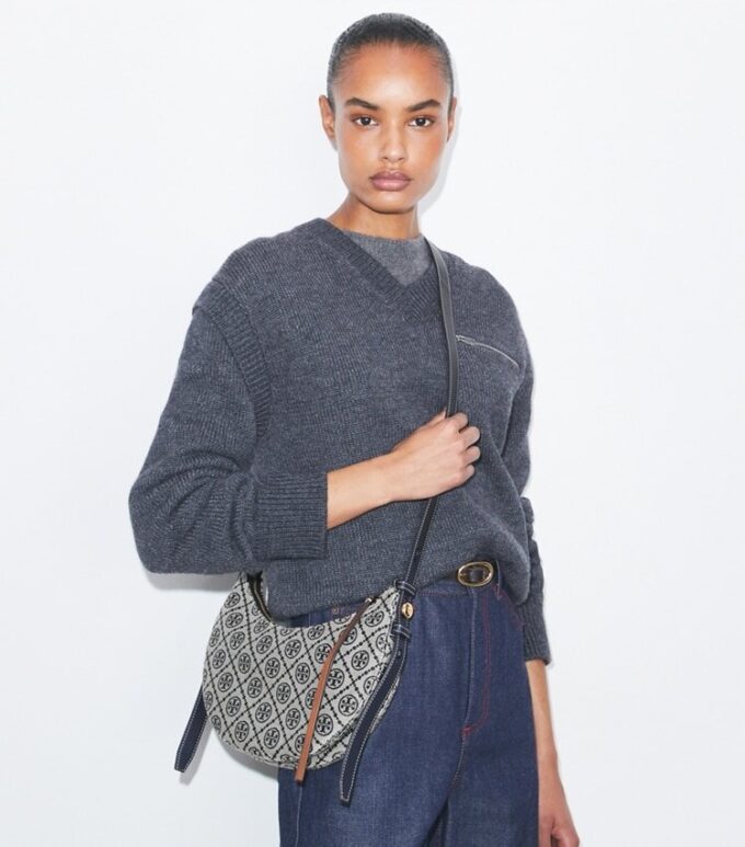 Borsa Romy Half Moon con T Monogram Borsa Romy Half Moon con T Monogram
