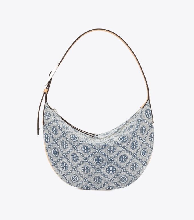 Borsa Small Balloon in denim con T Monogram Borsa Small Balloon in denim con T Monogram