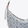 Borsa Small Balloon in denim con T Monogram Borsa Small Balloon in denim con T Monogram
