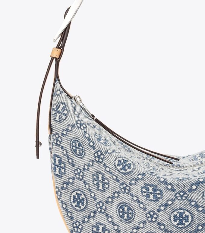 Borsa Small Balloon in denim con T Monogram Borsa Small Balloon in denim con T Monogram