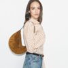 Borsa T Monogram Small Balloon in pelle scamosciata Borsa T Monogram Small Balloon in pelle scamosciata