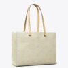 Borsa tote con monogramma T in pelle martellata Borsa tote con monogramma T in pelle martellata