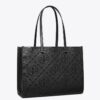 Borsa tote con monogramma T in rilievo