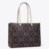 Borsa tote con monogramma T in rilievo a contrasto Borsa tote con monogramma T in rilievo a contrasto
