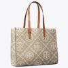 Borsa tote con monogramma T in rilievo a contrasto Borsa tote con monogramma T in rilievo a contrasto