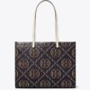 Borsa tote con monogramma T in rilievo a contrasto Borsa tote con monogramma T in rilievo a contrasto