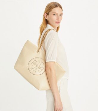 Borsa tote Ella con catena in vernice Borsa tote Ella con catena in vernice