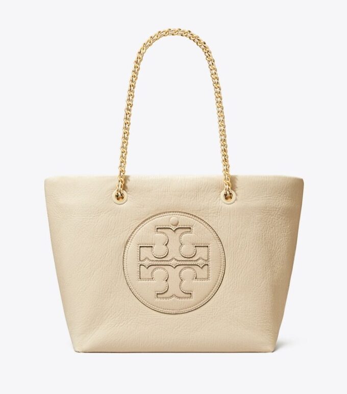Borsa tote Ella con catena in vernice