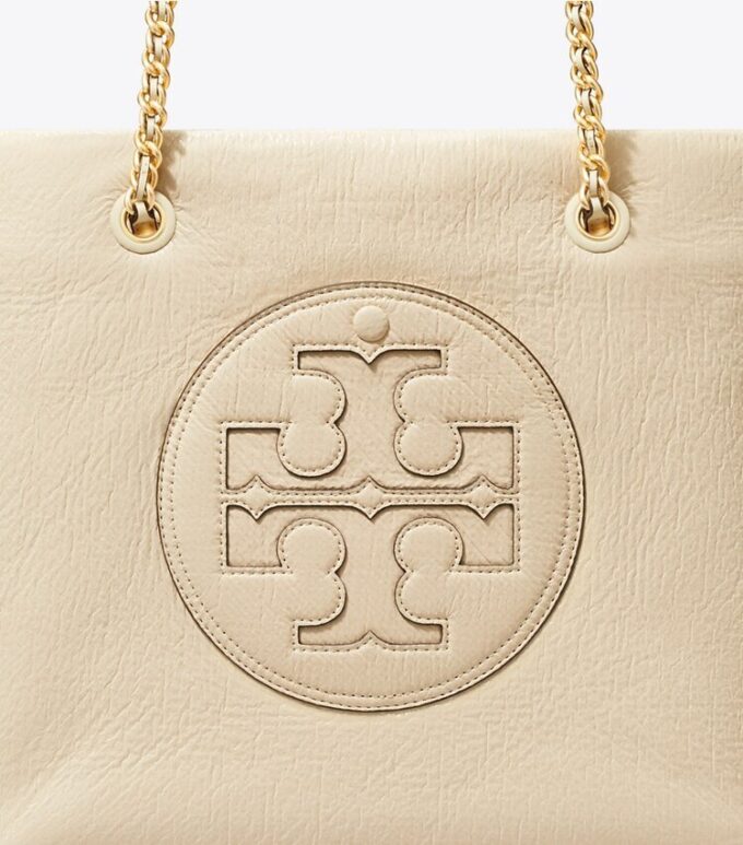 Borsa tote Ella con catena in vernice