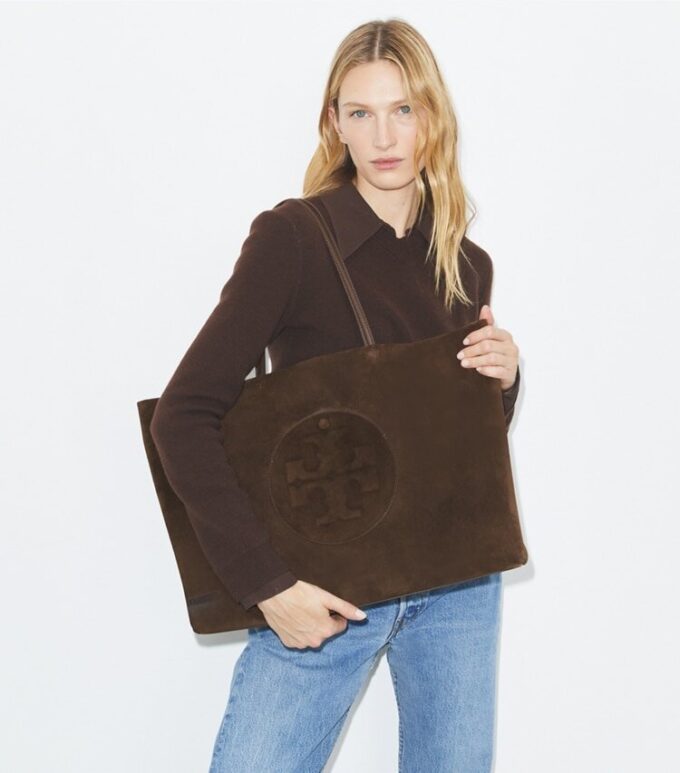 Borsa tote Ella in pelle scamosciata Borsa tote Ella in pelle scamosciata