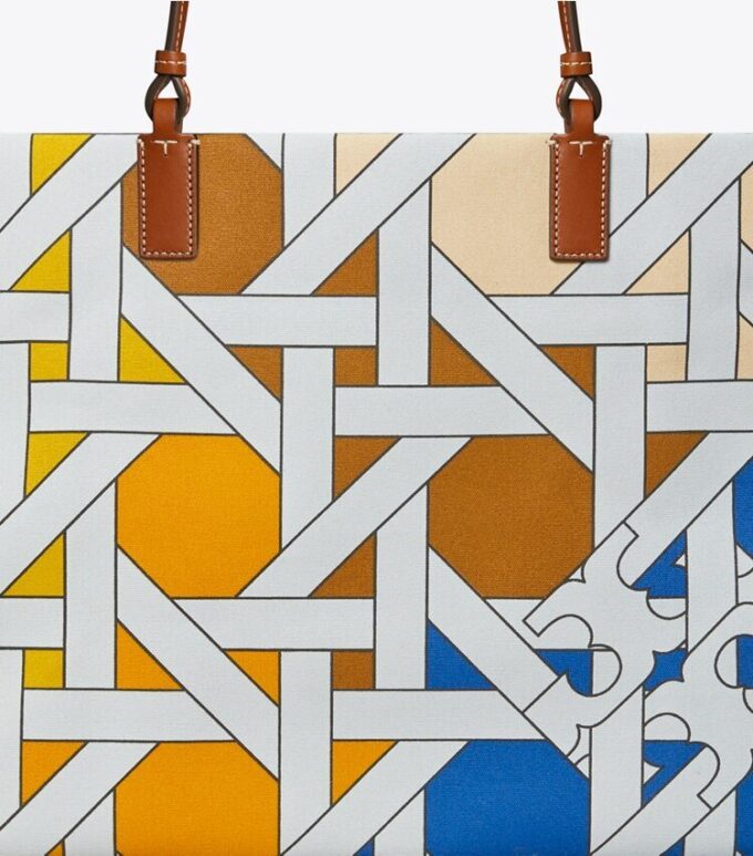 Borsa tote Ella in tela intrecciata