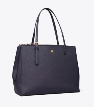 Borsa tote in pelle con doppia cerniera
