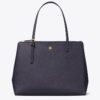 Borsa tote in pelle con doppia cerniera Borsa tote in pelle con doppia cerniera