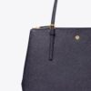 Borsa tote in pelle con doppia cerniera Borsa tote in pelle con doppia cerniera