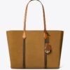 Borsa tote in pelle scamosciata Perry a tre scomparti