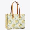 Borsa tote piccola con T Monogram in rilievo a contrasto