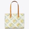 Borsa tote piccola con T Monogram in rilievo a contrasto