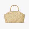 Borsa tote piccola in rafia con monogramma T Monogram Borsa tote piccola in rafia con monogramma T Monogram