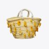 Borsa tote piccola in rafia ricamata Borsa tote piccola in rafia ricamata