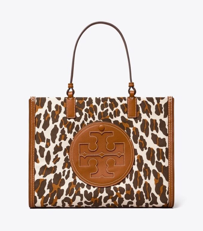 Borsa tote piccola in tela leopardata Ella Borsa tote piccola in tela leopardata Ella