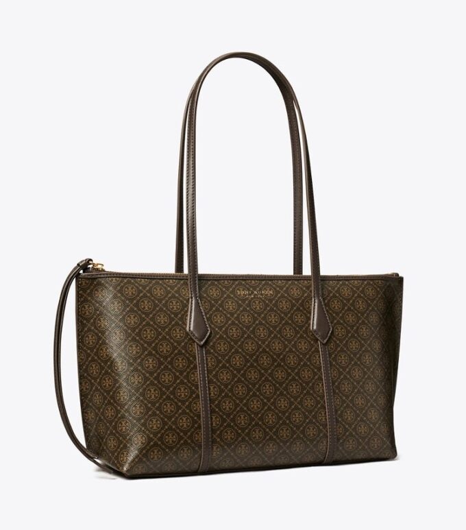 Borsa tote piccola Perry in tela rivestita Borsa tote piccola Perry in tela rivestita