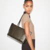 Borsa tote piccola Perry in tela rivestita Borsa tote piccola Perry in tela rivestita