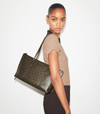 Borsa tote piccola Perry in tela rivestita