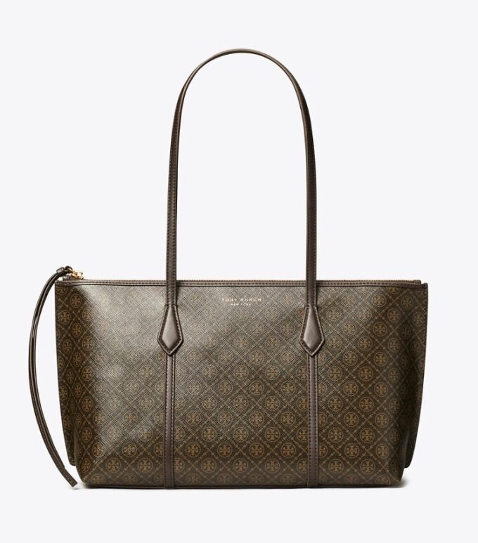 Borsa tote piccola Perry in tela rivestita Borsa tote piccola Perry in tela rivestita
