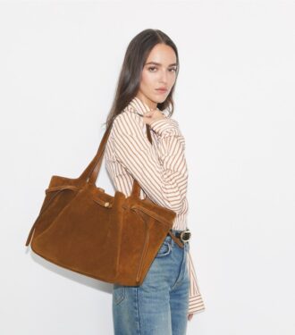 Borsa tote Romy in pelle scamosciata