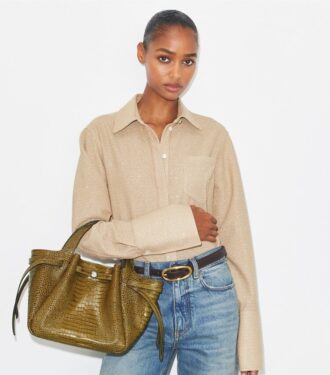 Borsa tote Romy piccola con stampa cocco