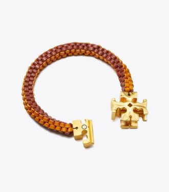 Bracciale in pelle intrecciata Roxanne