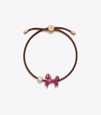 Bracciale scorrevole con cavallo smaltato Curiosity