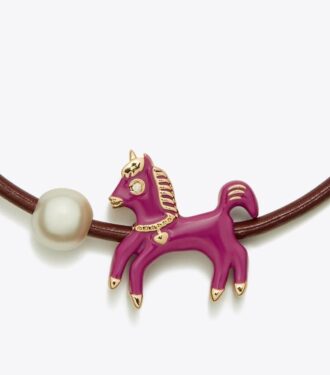 Bracciale scorrevole con cavallo smaltato Curiosity