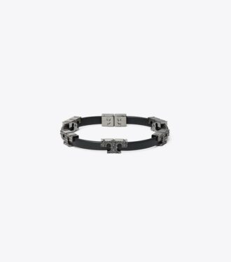 Bracciale Serif-T a giro singolo con pavé