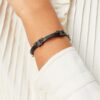 Bracciale Serif-T a giro singolo con pavé Bracciale Serif-T a giro singolo con pavé