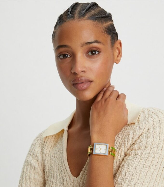 Buddy Bangle Watch, acciaio inossidabile dorato/multicolore, 26 x 32 mm Buddy Bangle Watch, acciaio inossidabile dorato/multicolore, 26 x 32 mm