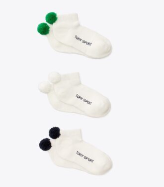 Calzini a compressione con pompon, confezione da 3