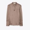 Camicia con polsini jacquard