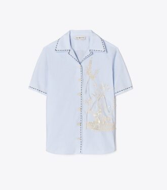 Camicia da campeggio ricamata