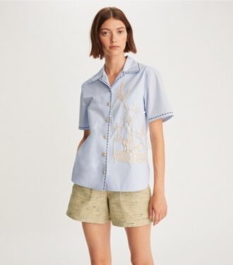 Camicia da campeggio ricamata