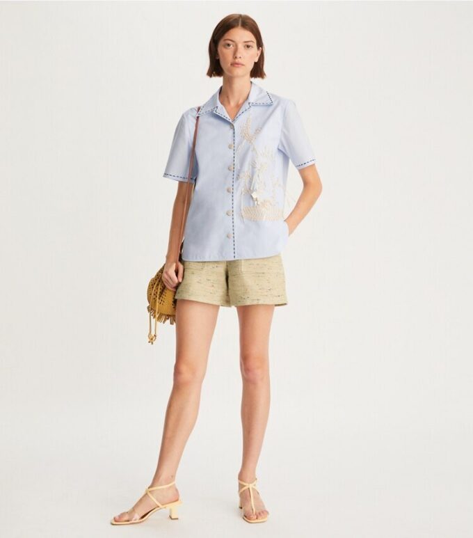 Camicia da campeggio ricamata Camicia da campeggio ricamata