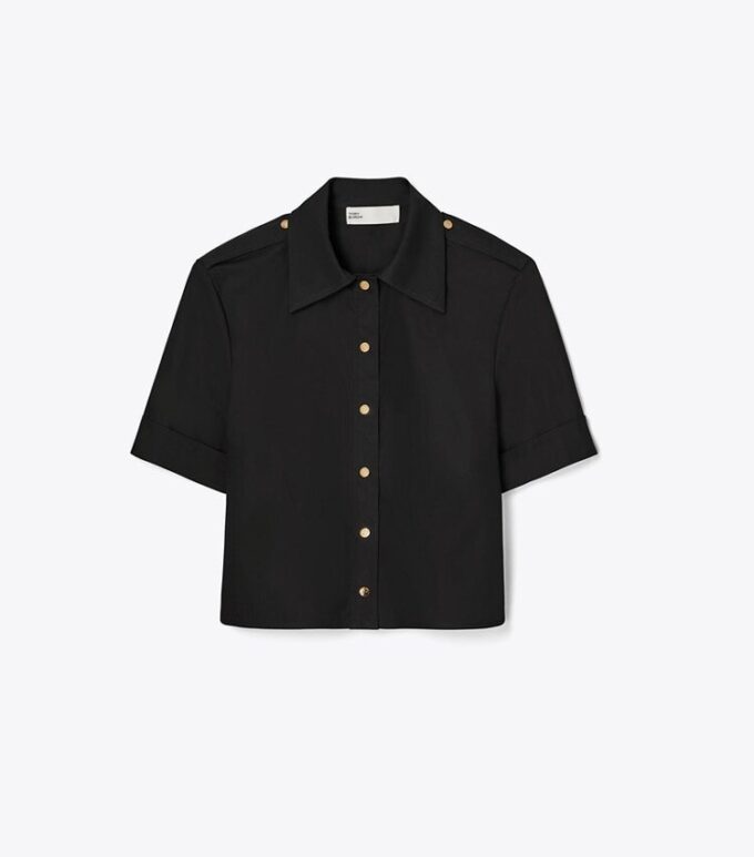 Camicia da campo in popeline